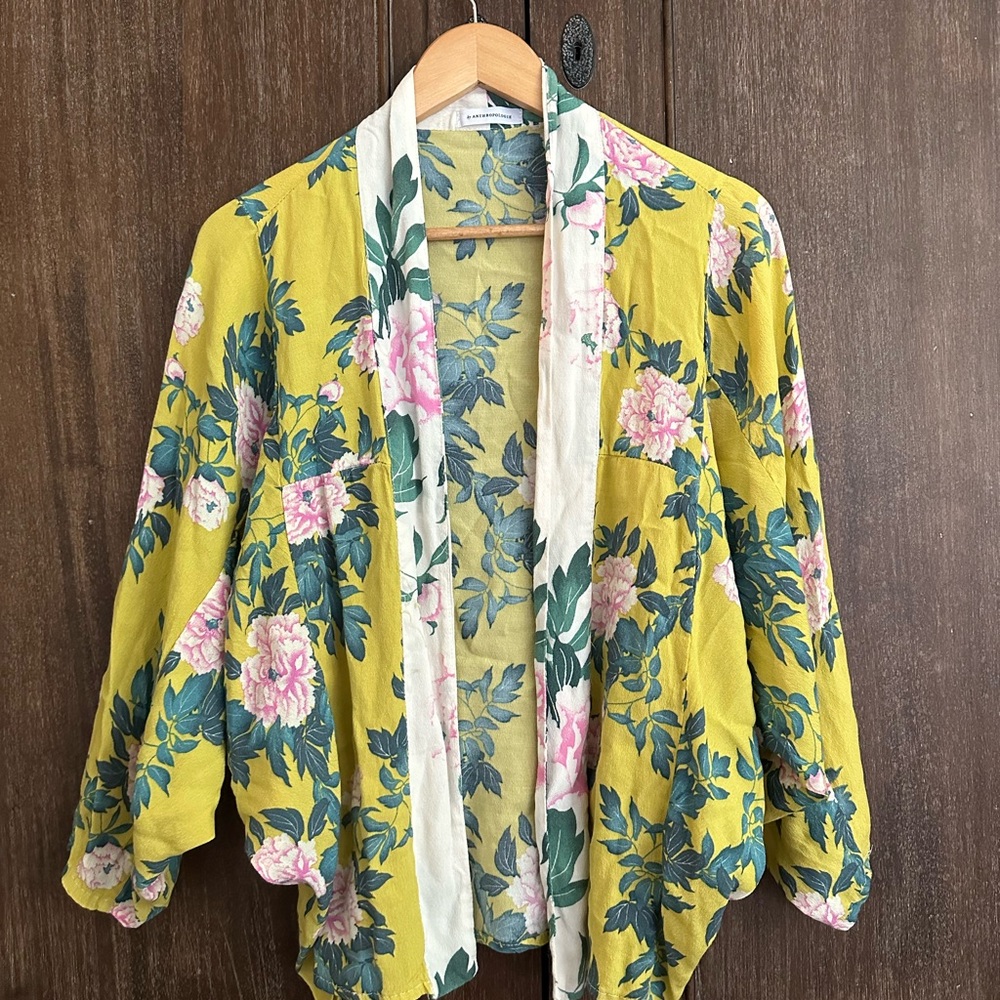 Yellow Anthropologie Kimono